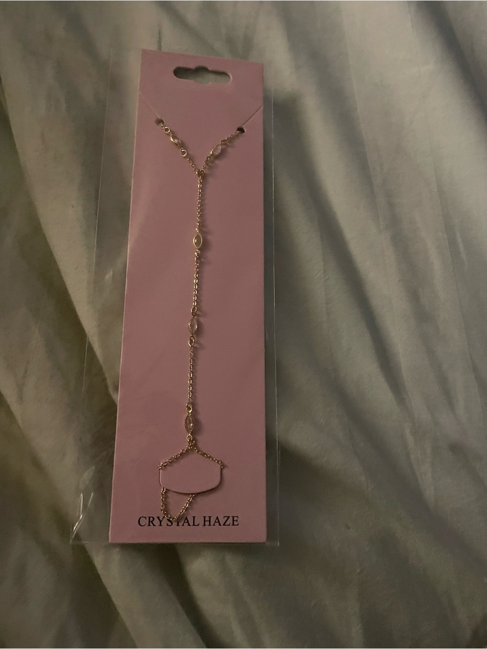 NWT Crystal Haze Gold-Tone Delicate Lariat Hand chain